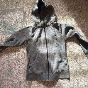 Lululemon dark Gray scuba Zip-Up Hoodie